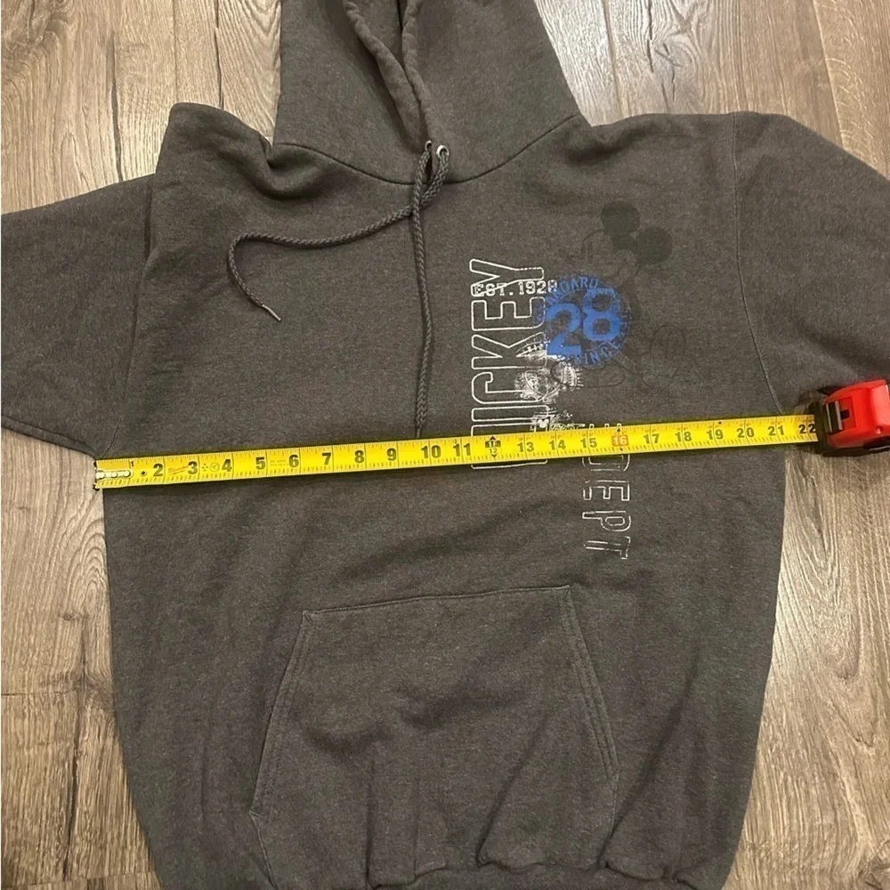Walt Disney World Disneyland Resort Hoodie Adult Gray Mickey Mouse Athl Dept M